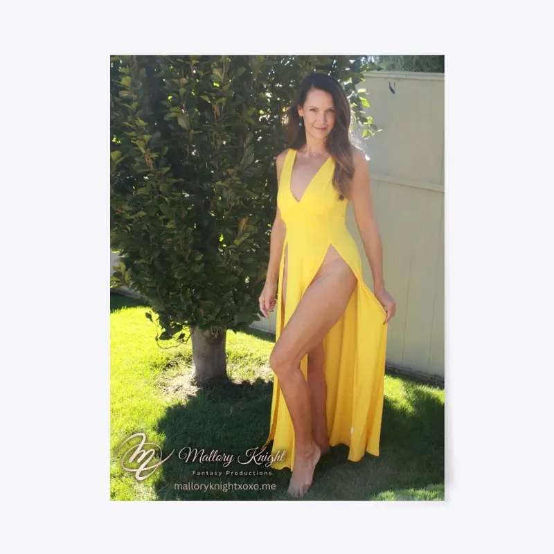 Mallory Knight Yellow Dress Poster